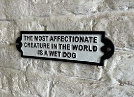 wet dog plaque